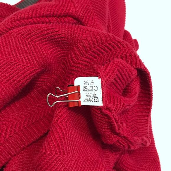 Chaps Ralph Lauren Vintage Red Hand Framed Sweater Men L - Picture 9 of 9